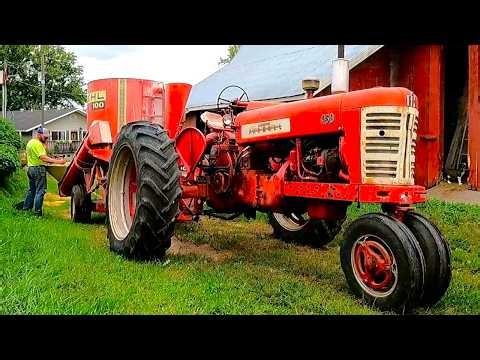Grinding Cob Corn With Our “New” International Farmall 450 Tractor!