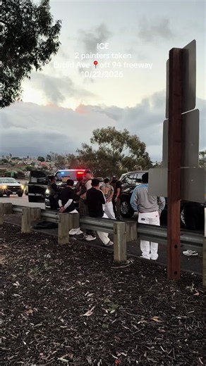ICE kidnaped two painters on their way to work, breaking the driver window and crashing into their cars, causing major traffic off 94 Euclid Ave exit #ice #sandiego