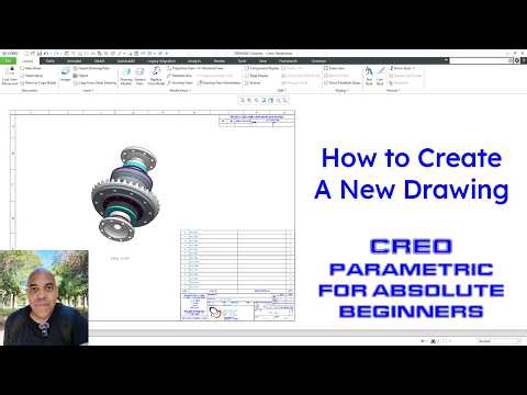 Creo Parametric for Absolute Beginners - How to Create a New Drawing