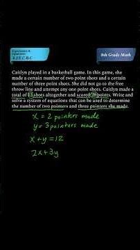 Test Prep: Solving Real-World Systems Algebraically (Elimination) (8th Grade Math) | 8.EE.C.8.C