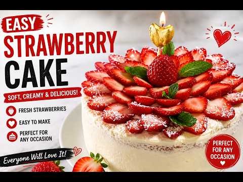 8“Easy Strawberry Cake”