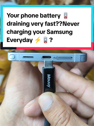 Your phone battery 🪫 draining very fast??Never charging your Samsung Everyday ⚡🪫! #battery #samsung #charging #settings #learnontiktok