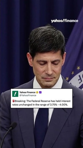 🚨 BREAKING: The Federal Reserve has held interest rates at 3.75%-4.00%.