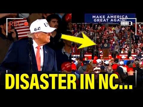 Trump FALLS APART in TINY NC SPEECH…