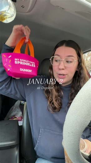 Enjoying Dunkin' Donuts and Coffee