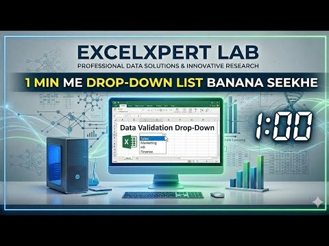 Create a Drop Down List in Excel in Just 2 Minutes | Beginner Friendly Tutorial ⚡