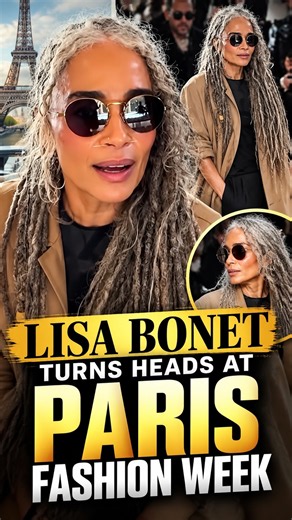 Lisa Bonet has turned heads with a striking new look during a rare public appearance in Paris...