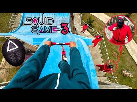 BEST TOP SQUID GAME 3 in real life ESCAPING ANGRY SQUID GAME BEST PARKOUR POV