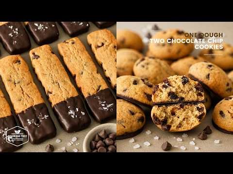 One Dough, Two Chocolate Chip Cookies Recipe | Cookie Sticks and Mini Cookie Balls