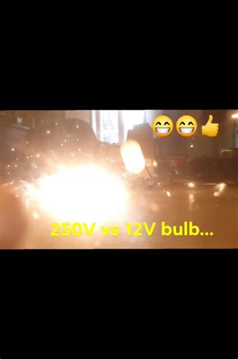 12V bulb on the mains...😁 #experiment #bulb #exploding #slowmotion #mains #electric #fail #exploded