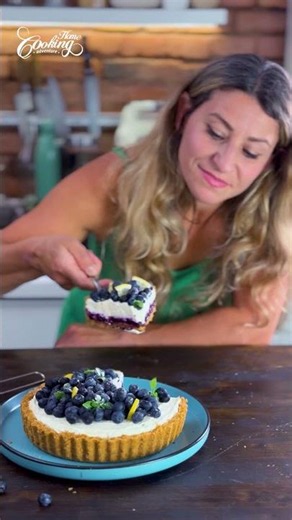 No-Bake Lemon Blueberry Tart - Refreshing Summer Dessert!