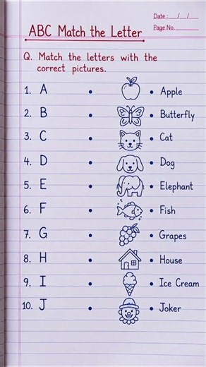 ABC Match the Letter | Alphabet Matching Worksheet | English Learning Activity