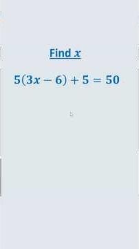 How to Solve Linear Equations Step-by-Step! 🧠 #shorts