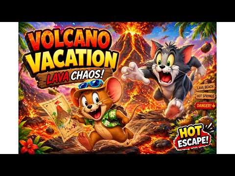Volcano Vacation | Cat vs Mouse Lava Chaos | Funny Cartoon Animation