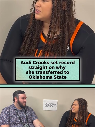 Audi Crooks said the transfer wasn't all about the money, it was the leadership at OK State. #womensbasketball #big12 #okstate #ncaa