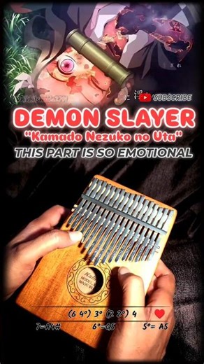 "Demon Slayer: Nezuko no Uta Theme" Sounds SURREAL on Kalimba! #shorts