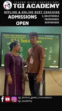 DCET TEST 04 TOPPERS | TGI ACADEMY | CRASH COURSE-OFFLINE/ONLINE/CLASS RECORDING #dcet #kea