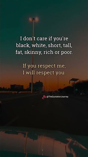 Respect Is All That Matters 🤝 #Respect #Equality #LifeLessons #Mindset #Wisdom