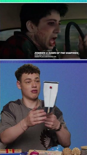 Julian Lerner from ZOMBIES 4 does foley for the movie! 💥🍿 | Thought Streams | Disney Channel Music