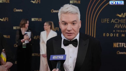 Mike Myers raves over Eddie Murphy at his AFI Lifetime Achievement Award ceremony: "He's Donkey for God sakes!" Plus, he says "Shrek 5" is "fantastic."