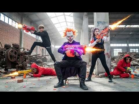 ALPHA Nerf War : Alpha Defends Against The Masked Marauders Crime With Epic Nerf Guns