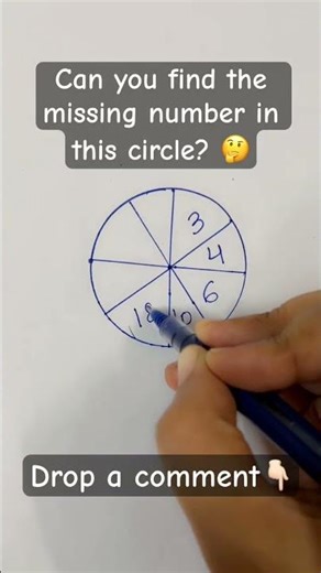 Can you find the missing number in this circle? 🤔 #maths #explore #pattern