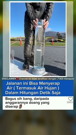 Jalanan ini Bisa Menyerap Air ( Termasuk Air Hujan ) Dalam Hitungan Detik Saja