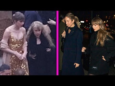 Taylor Swift Shimmers in Gold at Bestie Este Haim's Wedding