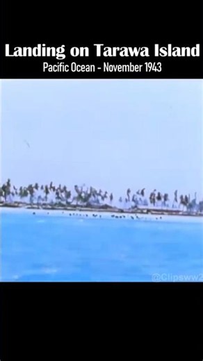 Landing on Tarawa Island (1943) | WWII AI Colorized Footage HD #ww2 #history