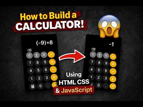 Build a Calculator in 10 Minutes! ⏱️ HTML CSS & JavaScript Beginner Project 🔥