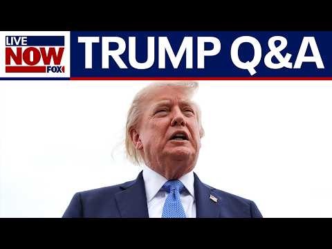 Trump speaks to reporters ahead of New York trip