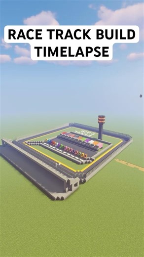 Building a RACE TRACK In MINECRAFT! (TIMELAPSE)