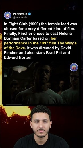 In Fight Club (1999) Helena Bonham Carter was cast because of The Wings of the Dove