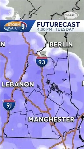Hour-by-hour timeline for snow Tuesday in NH