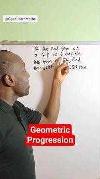 Solving problem involving Geometric Progression #progression #geometry #mathswithgpad #sat #gcse