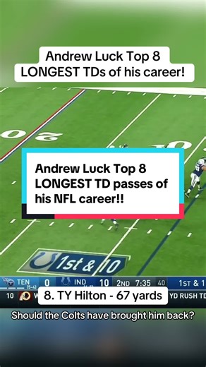 Andrew Luck's Top 8 Longest TD Passes in NFL Career