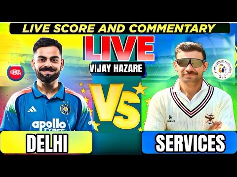 Delhi vs Services, 71st ODI Match - Live Cricket Score & Commentary | sid Chandra