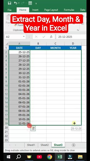 Excel Interview Question Day Month Year in Excel #excel #exceltips #exceltutorial #excelshorts