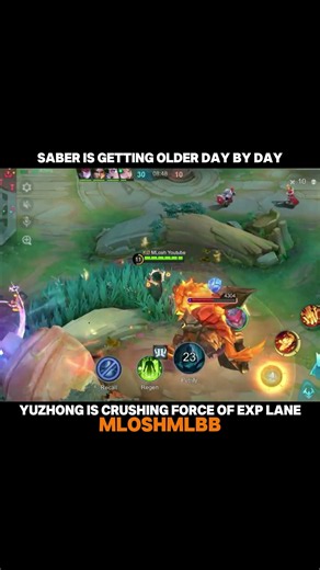 MLBB : SABER IS GETTING OLDER DAY BY DAY | YUZHONG EXP LANE GAMEPLAY #MLBB #shorts