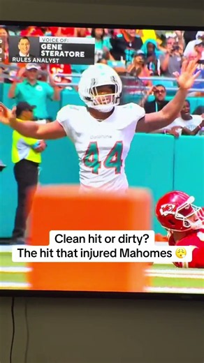 Huge hit on Patrick Mahomes vs dolphins #nfl #nflfootball #nflhighlights #patrickmahomes