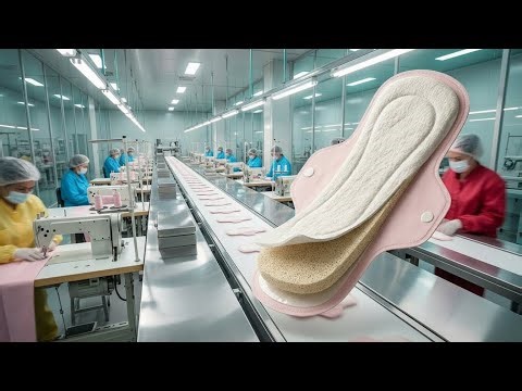 Inside the Sanitary Pad Factory (Full Process) | How Modern Feminine Pads Are Made