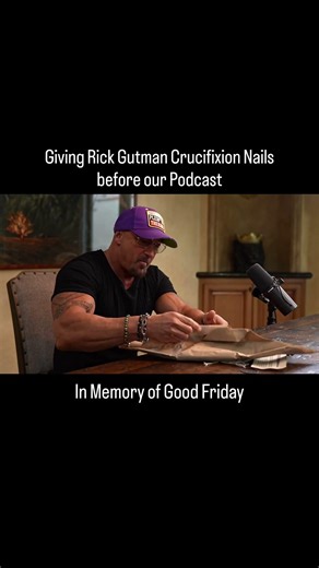 Gifting crucifixion nails to our guest Rick Gutman (podcast live Tuesday April 7) #podcast