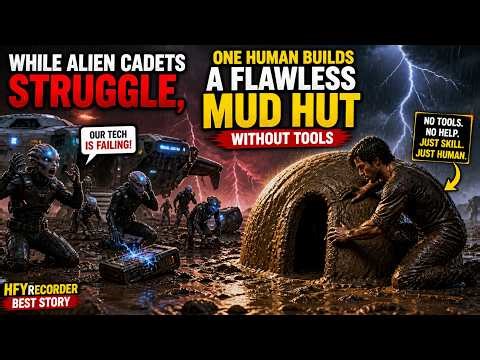 While Alien Cadets Struggle, One Human Builds a Flawless Mud Hut Without Tools HFYRecorder FullStory