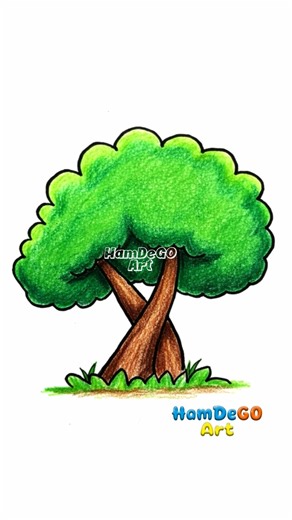 Then You Can Draw This VIBRANT Lush Tree! 🌳🌟✏️ Master Landscape Art EASILY!