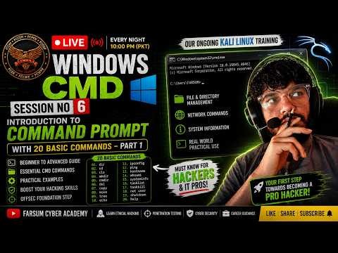 🔴Windows CMD Session #06 | Introduction to Command Prompt + 20 Basic Commands (Part 1)