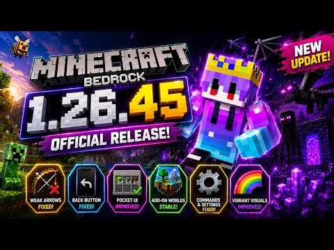 Minecraft 1.26.45 Official Release | 1.26.45 New Update & Bug Fixes | X LUCKY Yt