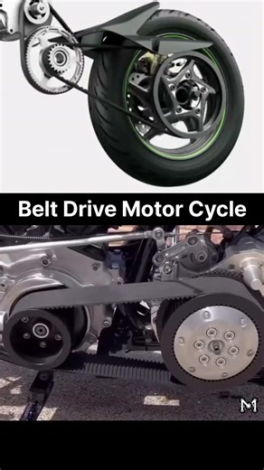 How Motorcycle Belt Drives Work! 🏍️ (3D vs. Real) #shorts