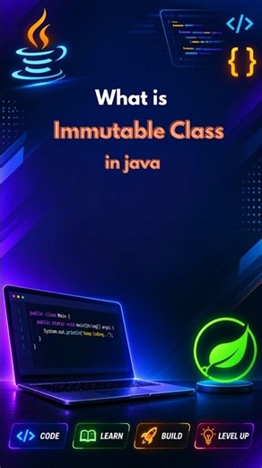 🚀 Immutable Class in Java | Interview Question ‪@JavaSpringCoding‬ #java #javainterview