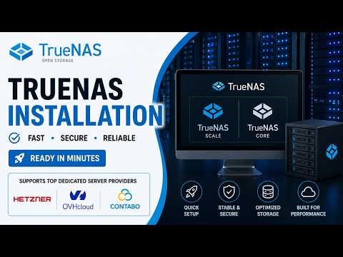 Install TrueNAS on Dedicated Server (OVH, Hetzner, Etc) | No ISO, Easy Setup