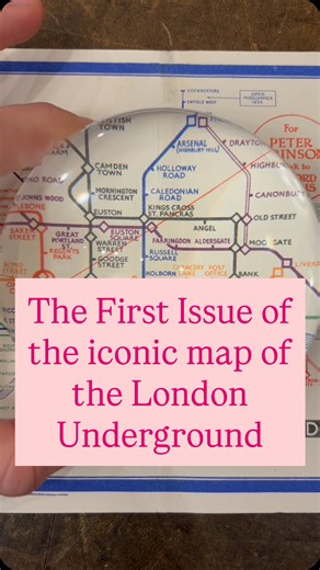 The first edition of the diagrammatic map of London’s tube network, which, despite being ninety years old, would be instantly recognisable to any commuter today. Beck’s revolutionary new ‘electrical circuit’ design dispensed with scale, bearing and surface landmarks other than the Thames, making the stations equidistant and limiting the curves to either 45 or 90º. To learn more about this map visit our website below https://www.alteagallery.com/product/beck-tube-map-1933-first-issue-variant-2442